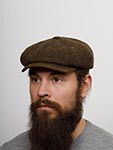 Кепка STETSON арт. 6840814 HATTERAS VIRGIN WOOL HARRIS TWEED (бежевый / оливковый)